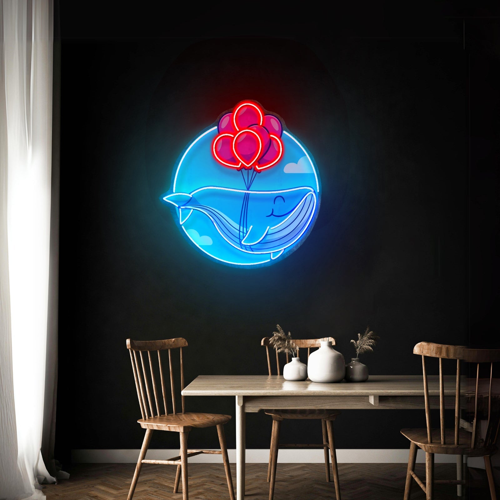 Whale On Mountain Top Led Neon Sign Light Custom Led Signs - Shineneon