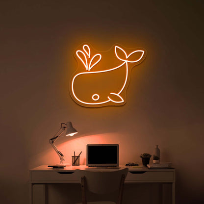 Whale Pal Cte Neon Signs For Wall Decor - Shineneon