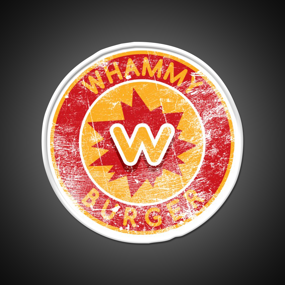 Whammy Burger Falling Down Fast Food Led Neon Sign For Burger Place Rgb Color