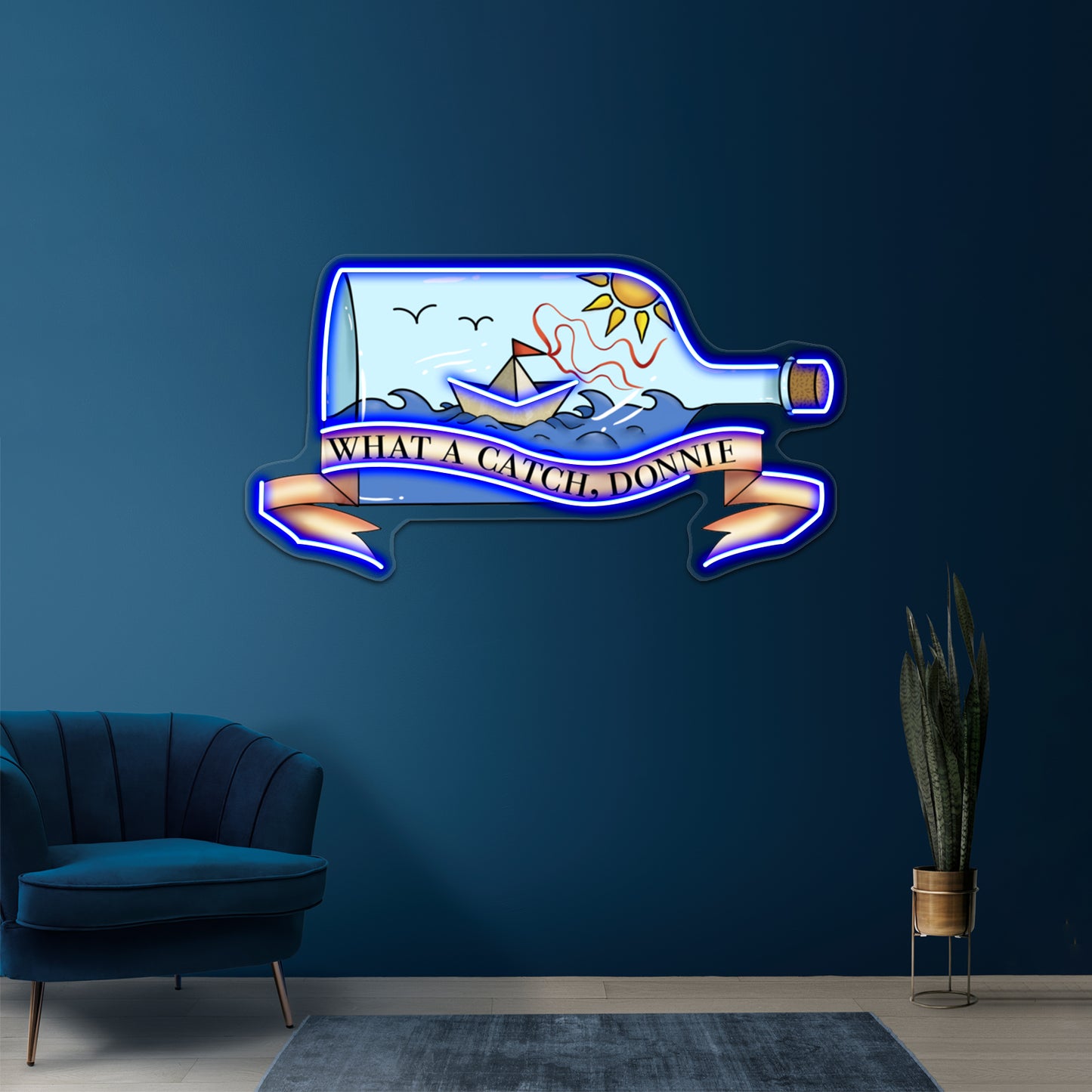 What A Catch Donnie Artwork Neon Signs Custom