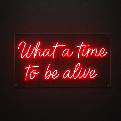 What A Time To Be Alive LED Neon Sign main product image