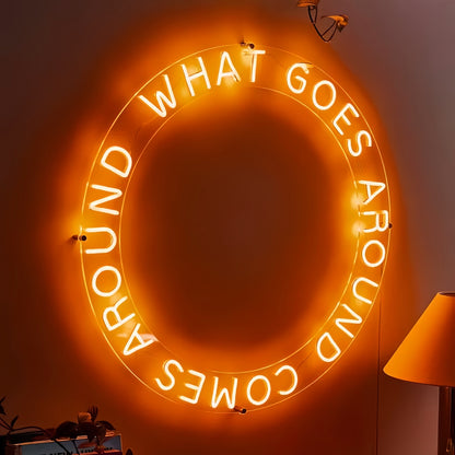 What Goes Around Comes Around Led Neon Sign Embrace The Cycle With Neon | Shineneon