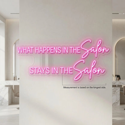 What Happens In The Salon Stays In The Salon LED Neon Sign Wall Neon Sign - 04 Size Image