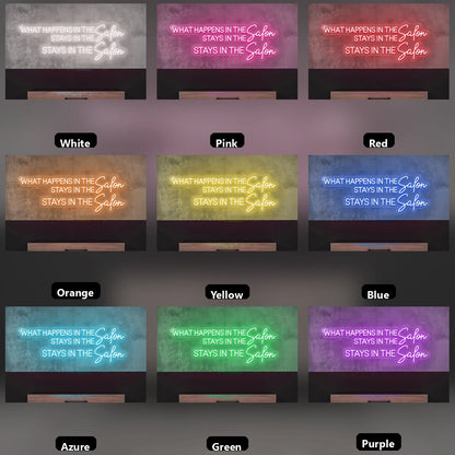 What Happens In The Salon Stays In The Salon LED Neon Sign Wall Neon Sign - 05 Color Grid