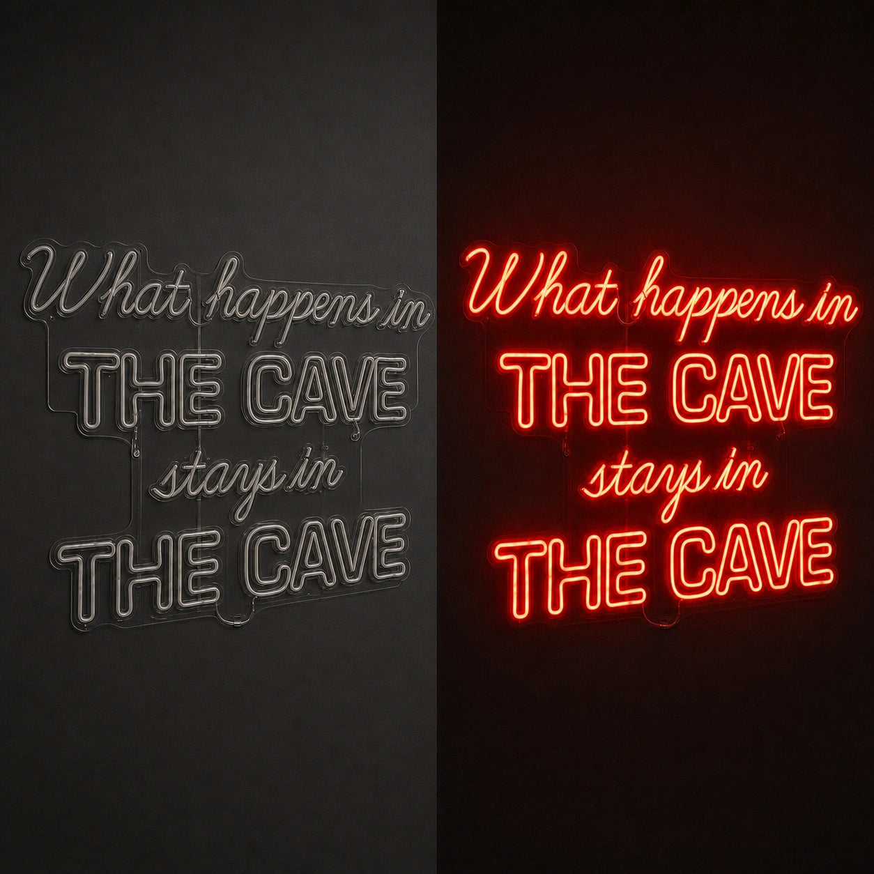 What Happens LED Neon Sign Garage Man Cave Neon Sign day and night comparison