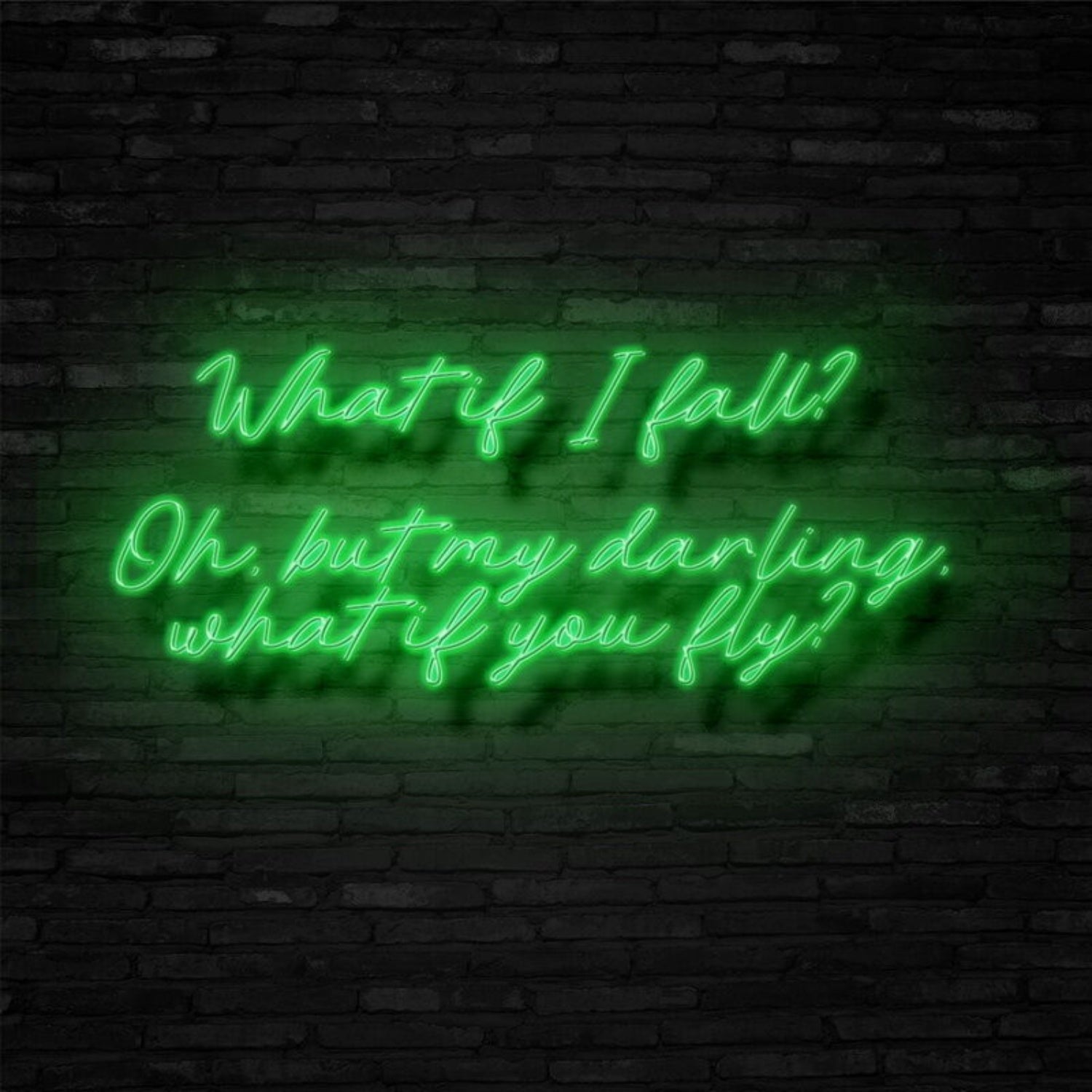 What If I Fall Led Neon Sign - Shineneon