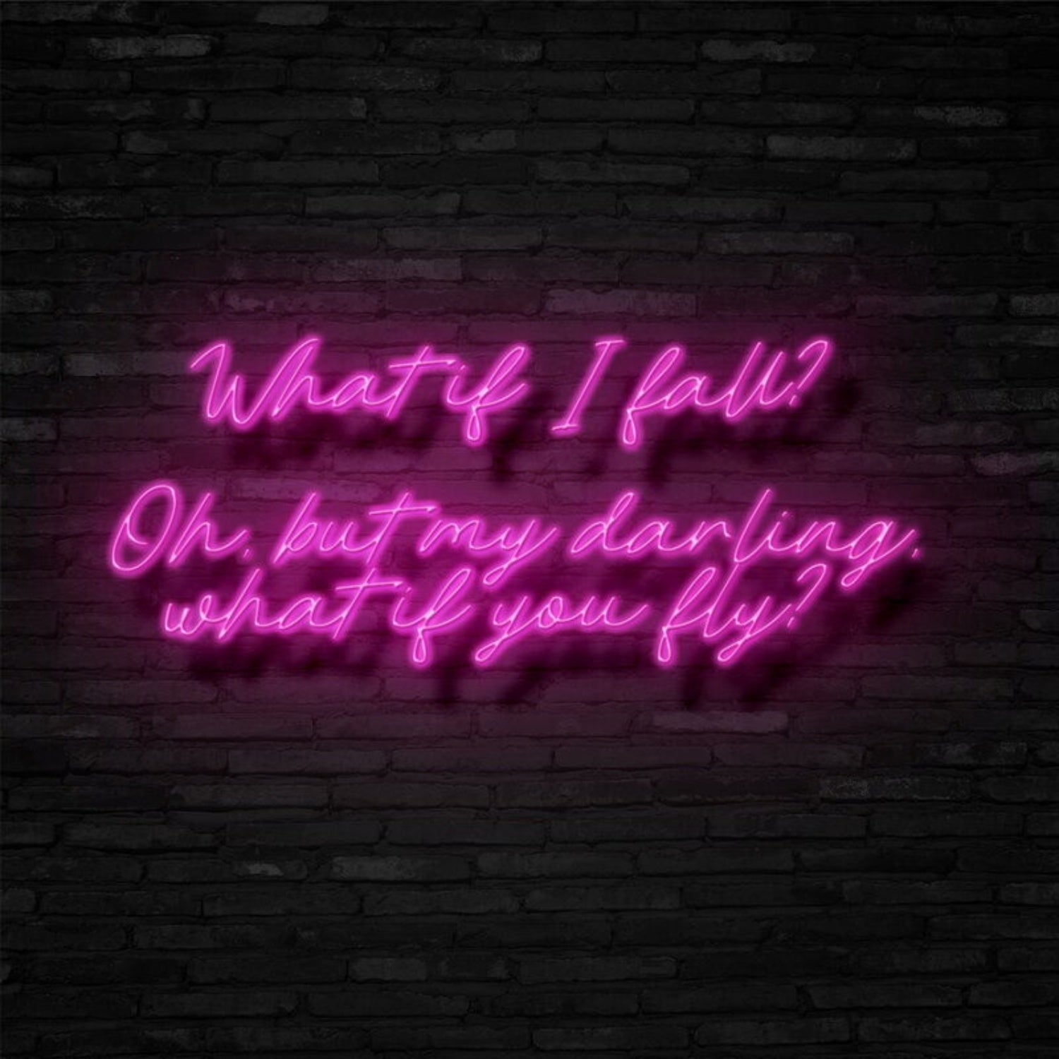 What If I Fall Led Neon Sign - Shineneon
