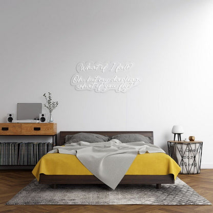 What If I Fall Led Neon Sign Fencouraging Spaces - Shineneon