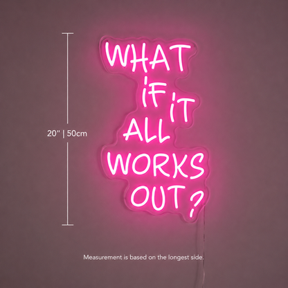What If It All Works Out LED Neon Sign Home Decor - 04 Size Image