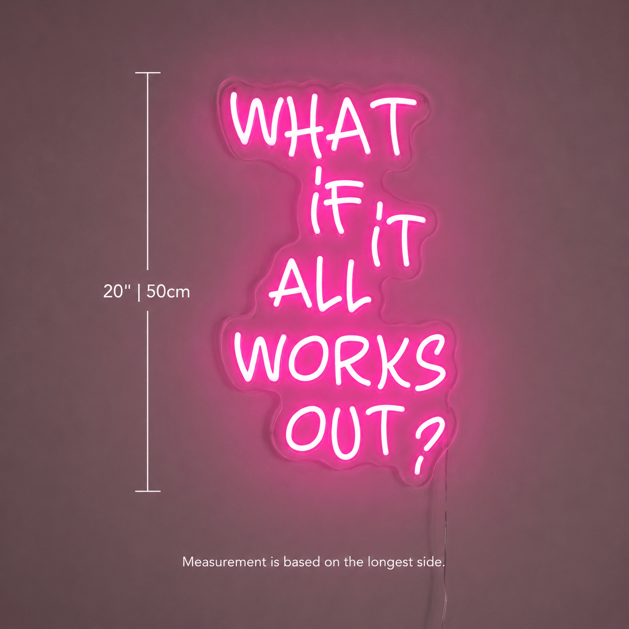 What If It All Works Out LED Neon Sign Home Decor - Shineneon