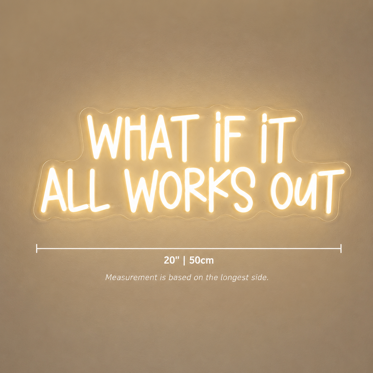 What If It All Works Out LED Neon Sign Home Wall Art - 04 Size Image