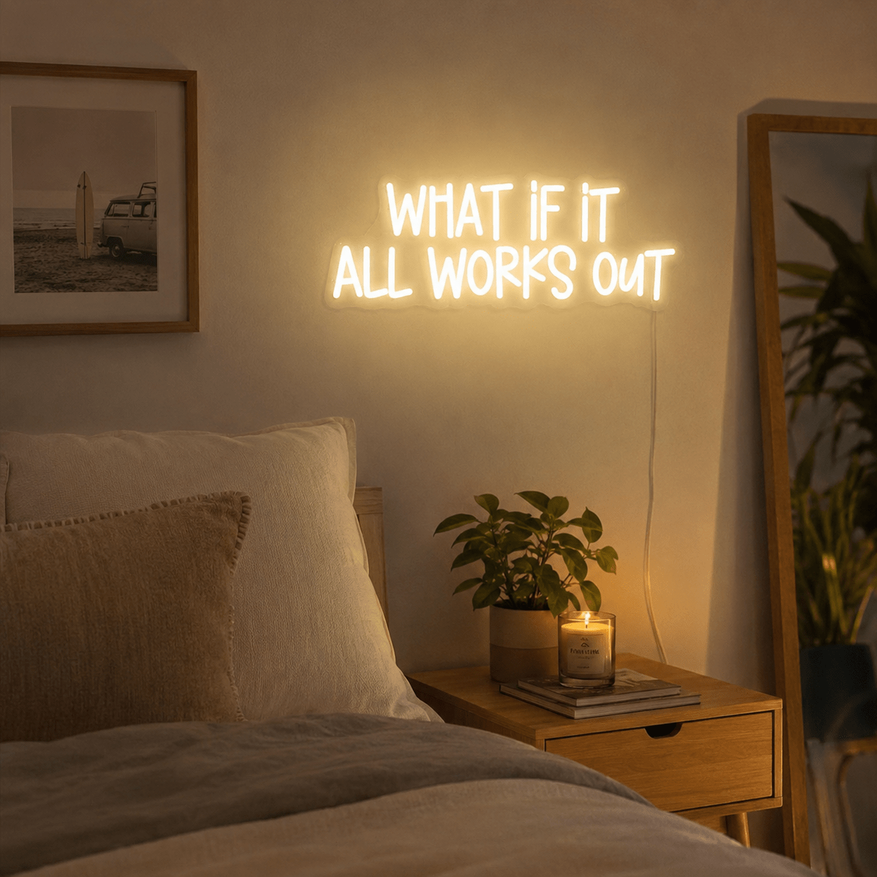 What If It All Works Out LED Neon Sign Home Wall Art - Shineneon