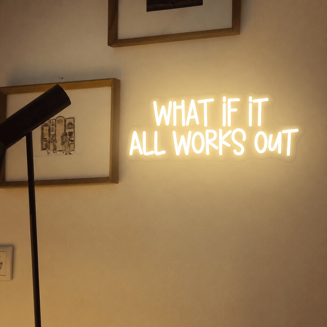 What If It All Works Out LED Neon Sign Home Wall Art - Shineneon