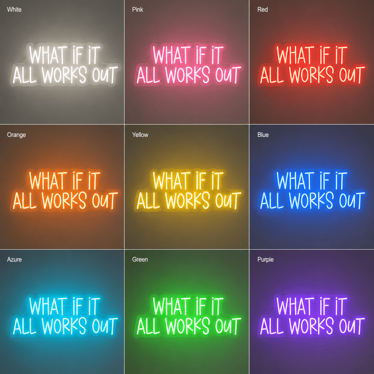 What If It All Works Out LED Neon Sign Home Wall Art - Shineneon