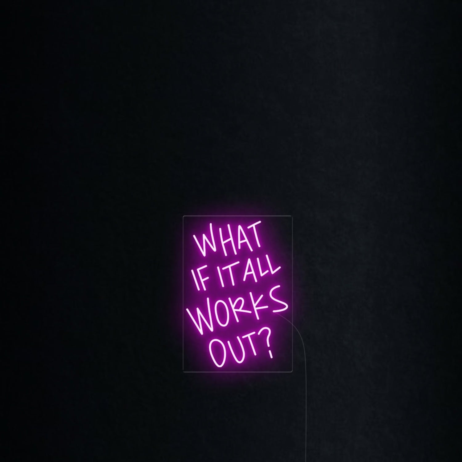 What If It All Works Out Wall Led Neon Sign Wall Art | Shineneon