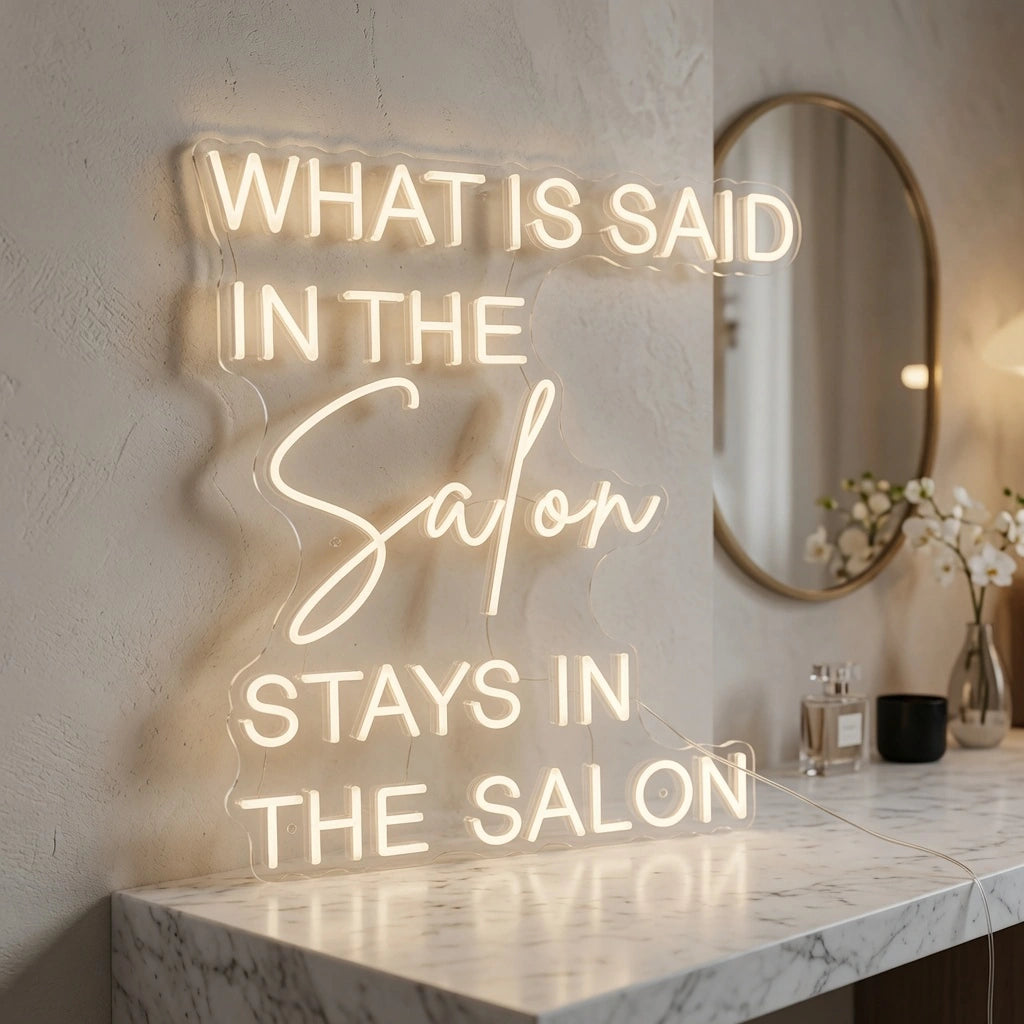 What Is Said In The Salon Stays In The Salon LED Neon Sign - 02 High-Converting Product Image