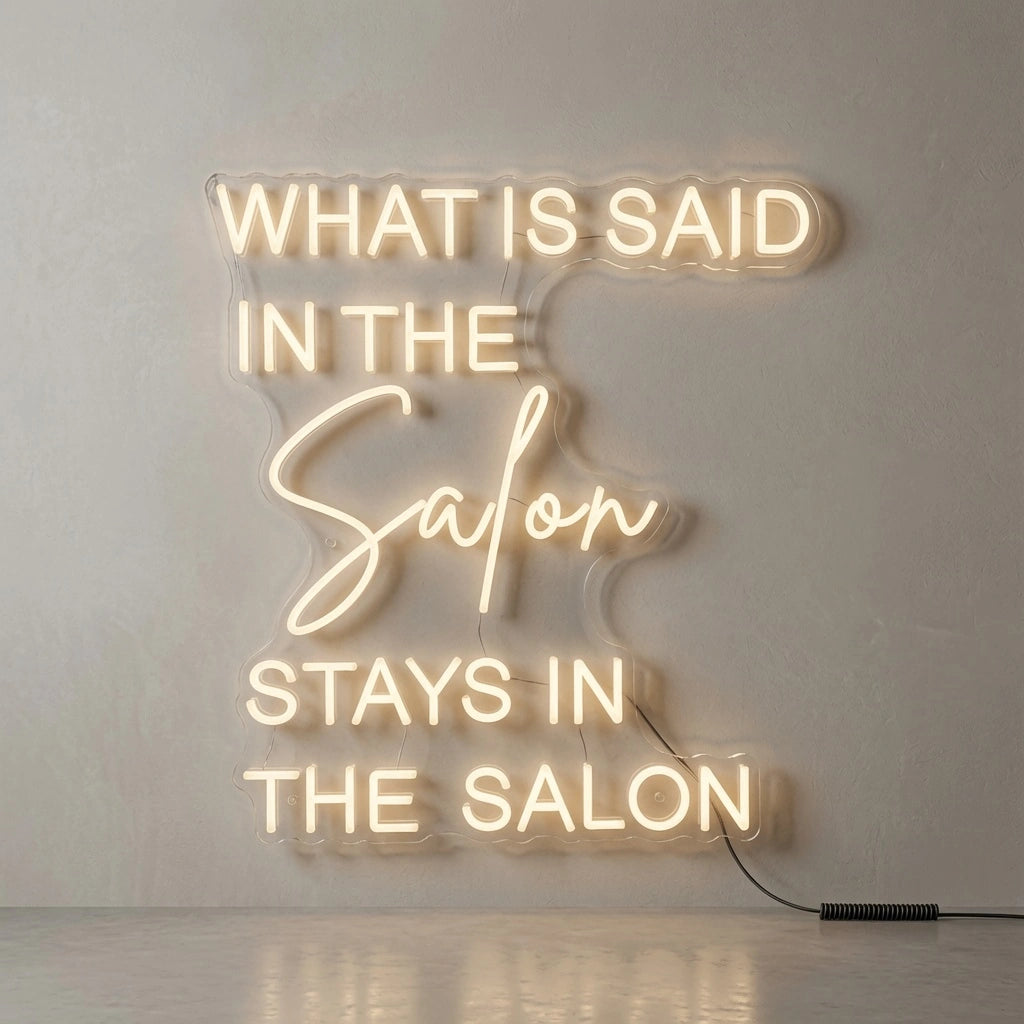 What Is Said In The Salon Stays In The Salon LED Neon Sign Home Wall Art - 01 Original Product Image