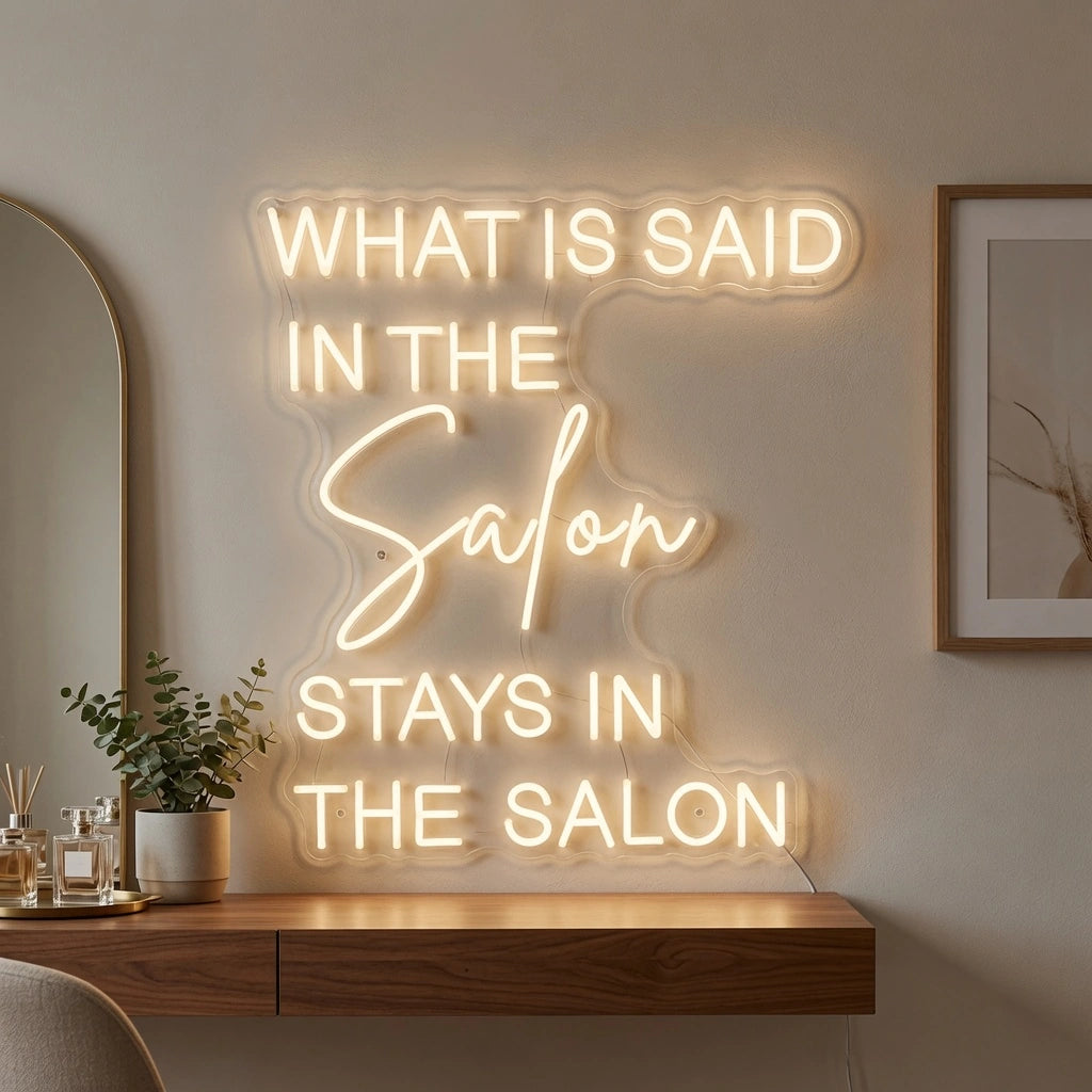 What Is Said In The Salon Stays In The Salon LED Neon Sign Home Wall Art - 02 High-Converting Product Image