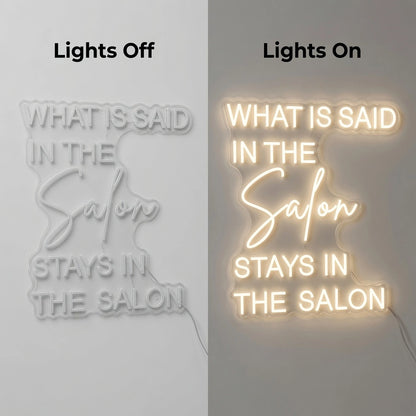 What Is Said LED Neon Sign - 06 Day Night Comparison