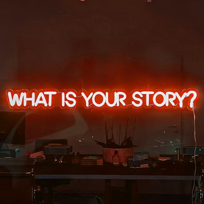What Is Your Story Led Neon Sign Let Your Narrative Shine In Neon | Shineneon