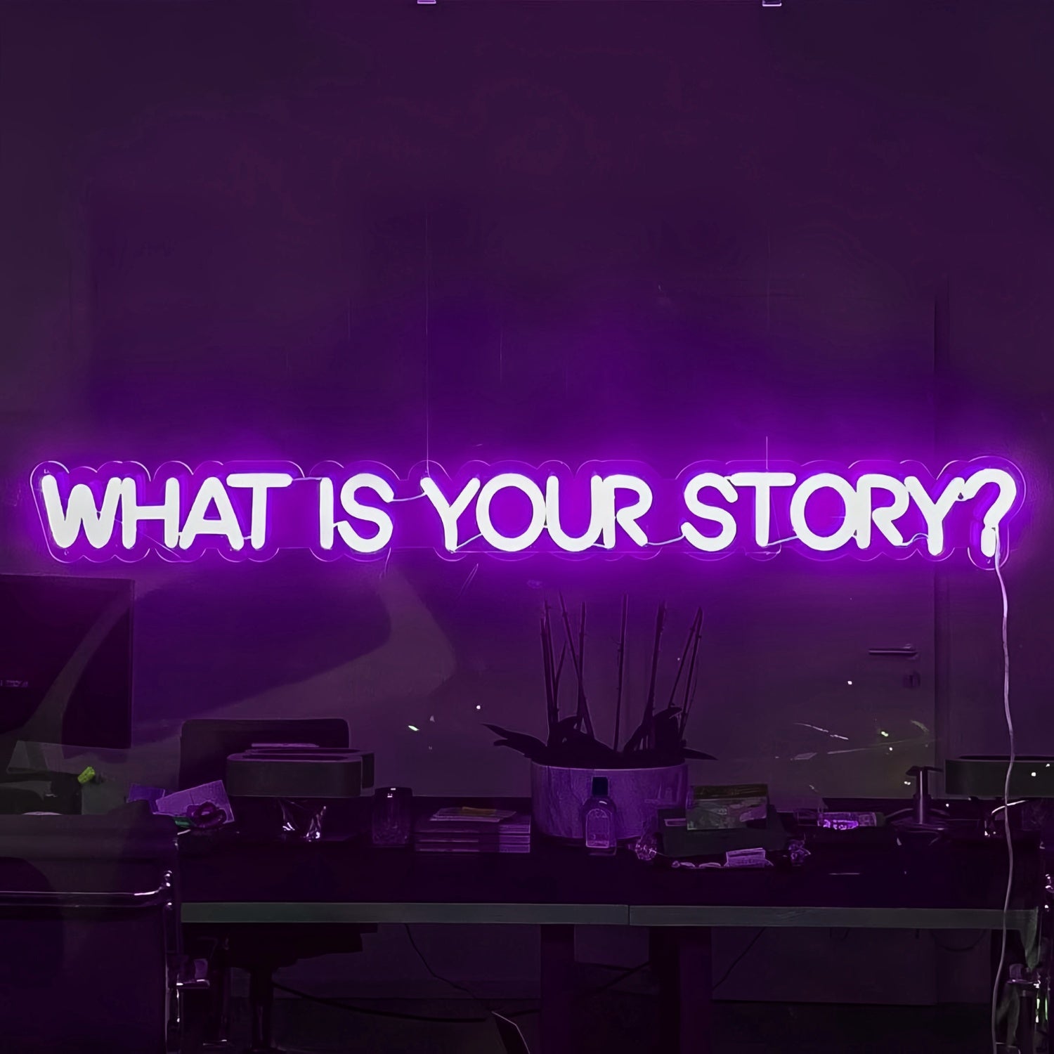 What Is Your Story Led Neon Sign Let Your Narrative Shine In Neon | Shineneon