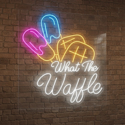 What The Waffle Wall Decor LED Neon Sign - 01 Original Product Image