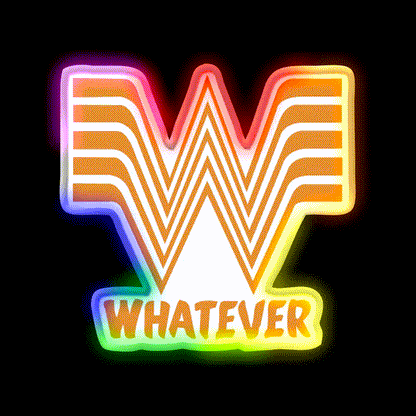 Whata Ever Fast Food Led Neon Sign For Burger Place Rgb Color - LED neon sign close-up detail