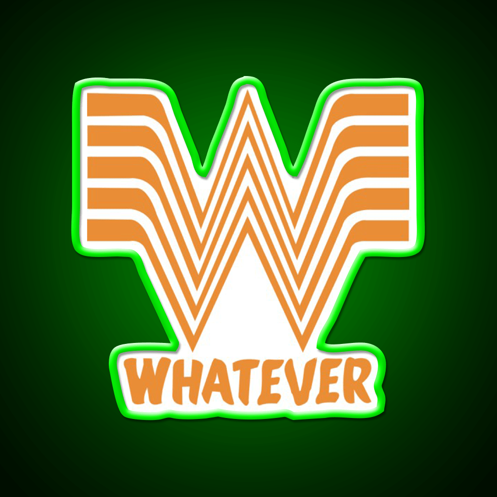 Whata Ever Fast Food Led Neon Sign For Burger Place Rgb Color - Shineneon