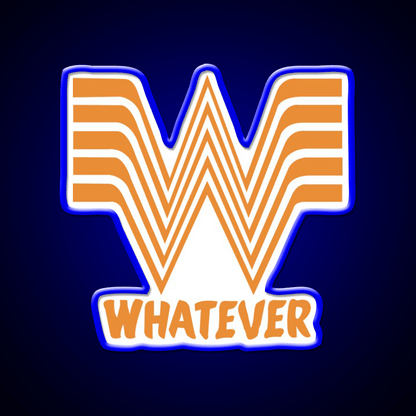 Whata Ever Fast Food Led Neon Sign For Burger Place Rgb Color - Shineneon
