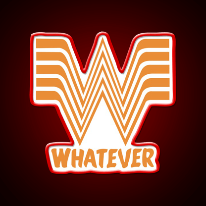 Whata Ever Fast Food Led Neon Sign For Burger Place Rgb Color - Shineneon