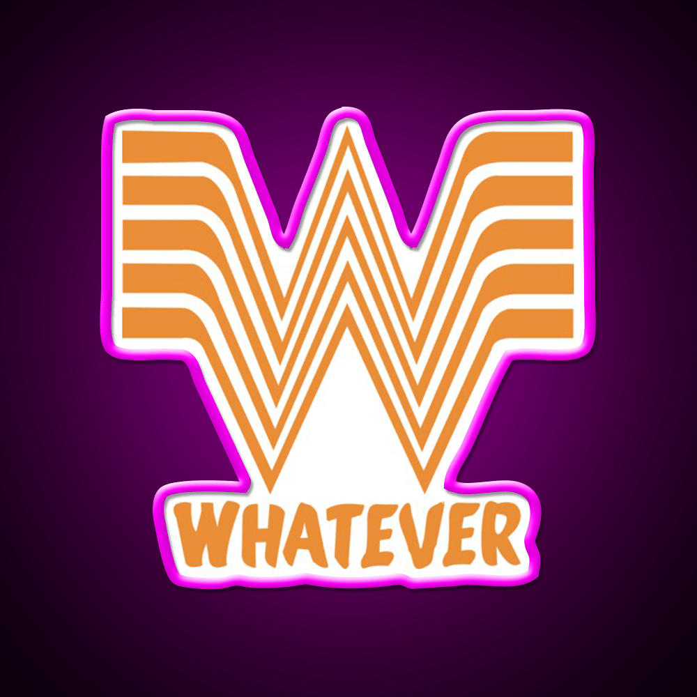 Whata Ever Fast Food Led Neon Sign For Burger Place Rgb Color - Shineneon