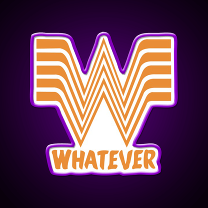 Whata Ever Fast Food Led Neon Sign For Burger Place Rgb Color - Shineneon