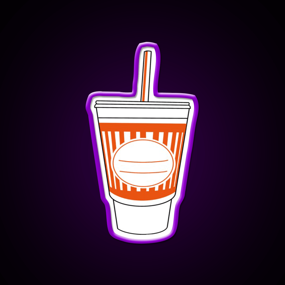 Whataburger Cup Fast Food Led Neon Sign For Burger Place Rgb Color - Shineneon