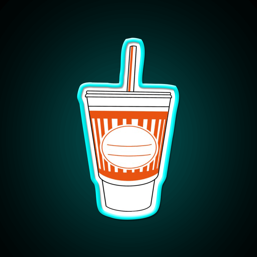 Whataburger Cup Fast Food Led Neon Sign For Burger Place Rgb Color - Shineneon