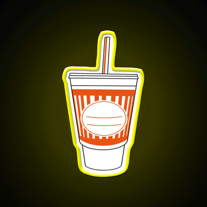 Whataburger Cup Fast Food Led Neon Sign For Burger Place Rgb Color - Custom LED neon sign front view