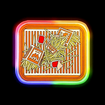 Whataburger Fries Fast Food Led Neon Sign For Burger Place Rgb Color