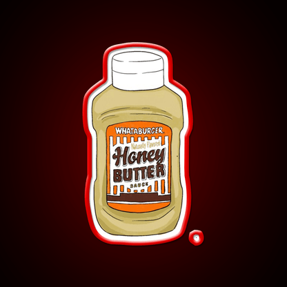 Whataburger Honey Butter Sauce Fast Food Led Neon Sign For Burger Place Rgb Color - Shineneon