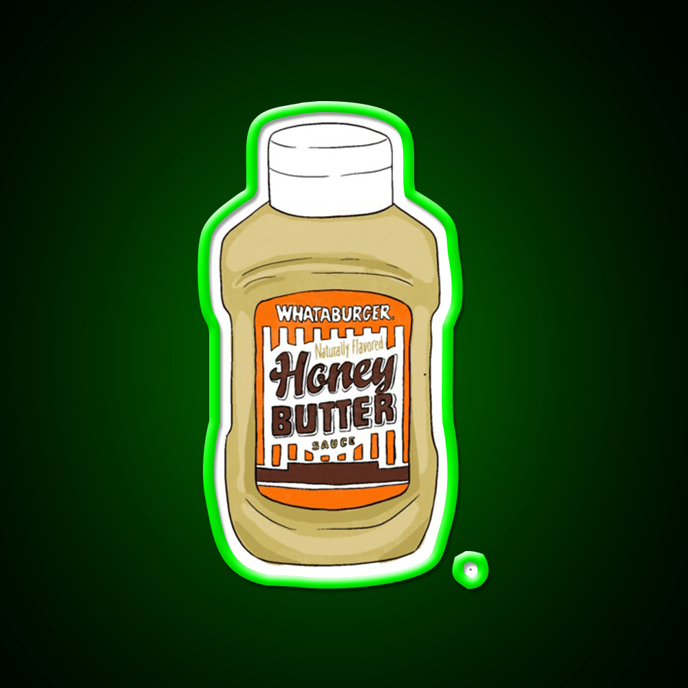 Whataburger Honey Butter Sauce Fast Food Led Neon Sign For Burger Place Rgb Color - Shineneon