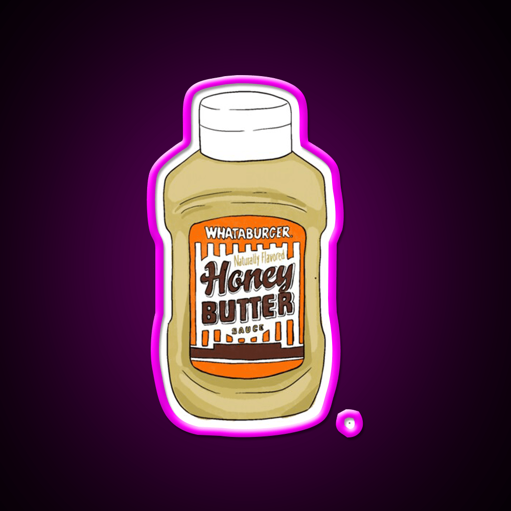 Whataburger Honey Butter Sauce Fast Food Led Neon Sign For Burger Place Rgb Color - Shineneon