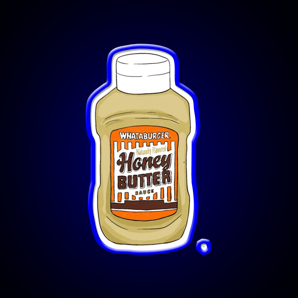 Whataburger Honey Butter Sauce Fast Food Led Neon Sign For Burger Place Rgb Color - Shineneon
