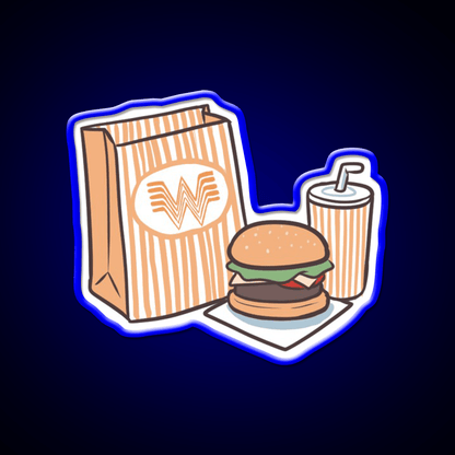 Whataburger Meal Fast Food Led Neon Sign For Burger Place Rgb Color - Shineneon
