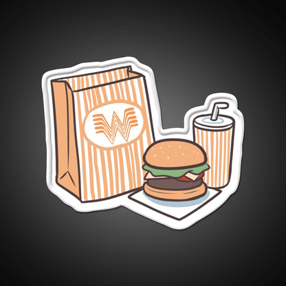 Whataburger Meal Fast Food Led Neon Sign For Burger Place Rgb Color - Shineneon