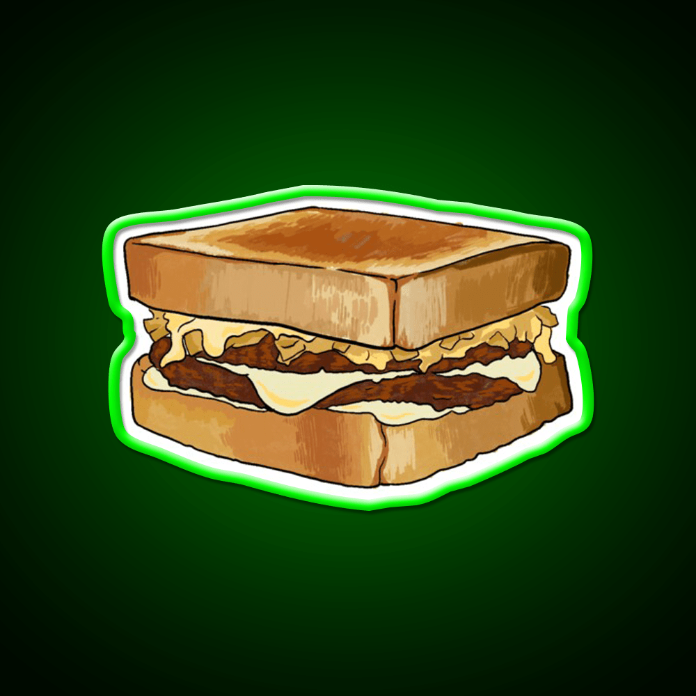 Whataburger Patty Melt Fast Food Led Neon Sign For Burger Place Rgb Color - Shineneon