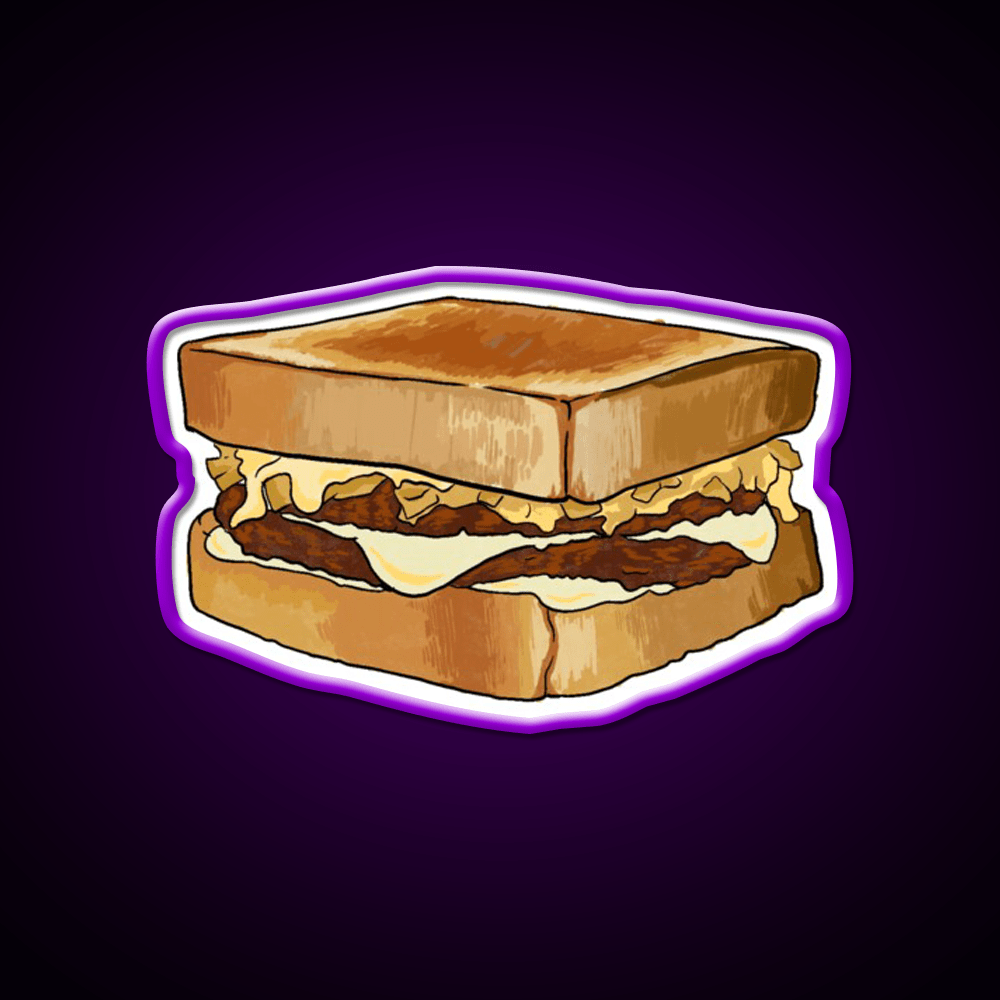 Whataburger Patty Melt Fast Food Led Neon Sign For Burger Place Rgb Color - Shineneon