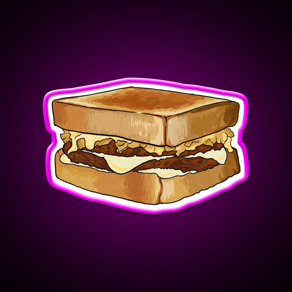 Whataburger Patty Melt Fast Food Led Neon Sign For Burger Place Rgb Color - Shineneon