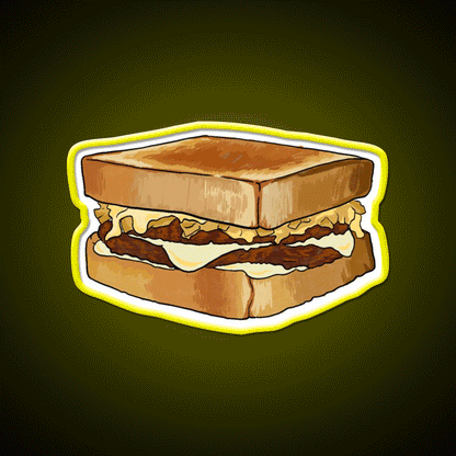 Whataburger Patty Melt Fast Food Led Neon Sign For Burger Place Rgb Color - Custom LED neon sign front view