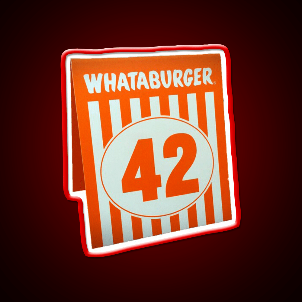 Whataburger Table Tent Fast Food Led Neon Sign For Burger Place Rgb Color - Shineneon