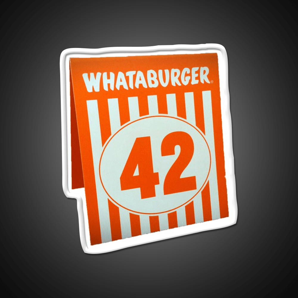 Whataburger Table Tent Fast Food Led Neon Sign For Burger Place Rgb Color - Shineneon