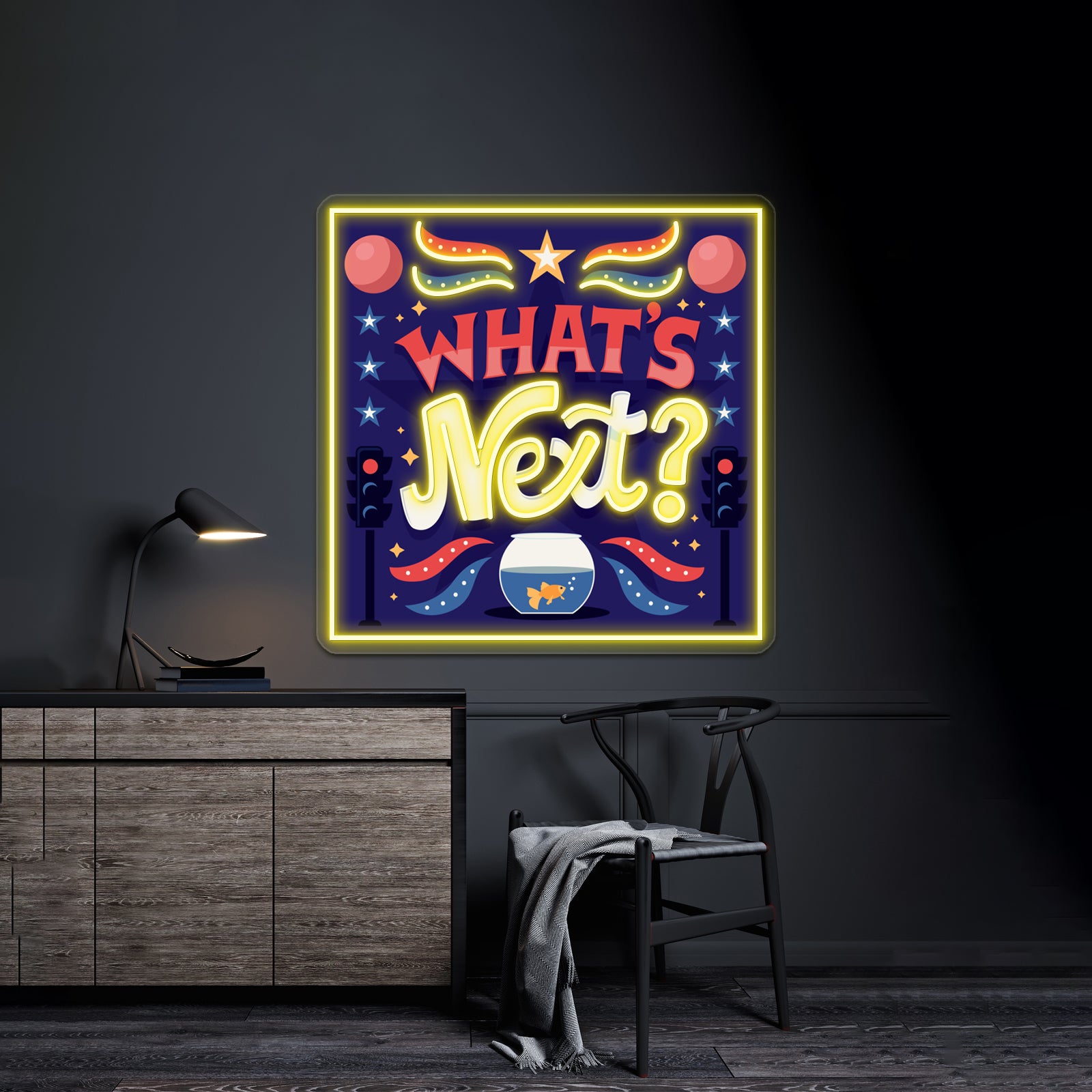Whats Next Artwork Neon Signs Custom | Shineneon