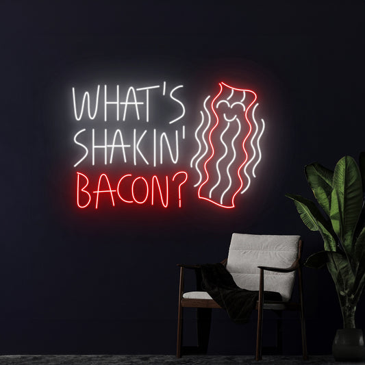 Whats Shaking Bacon Neon Light Barbecue Neon Light